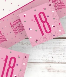 Pink Glitz 18th Birthday Party Supplies | Balloon | Decoration | Pack